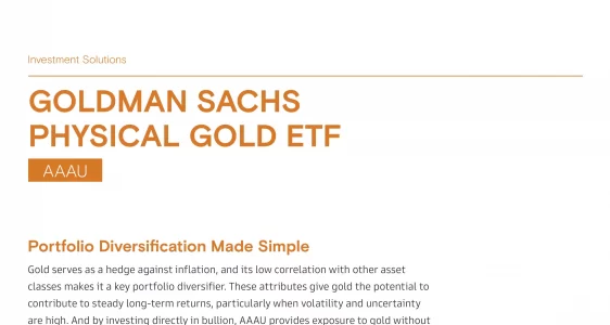 AAAU: Goldman Sachs Physical Gold ETF