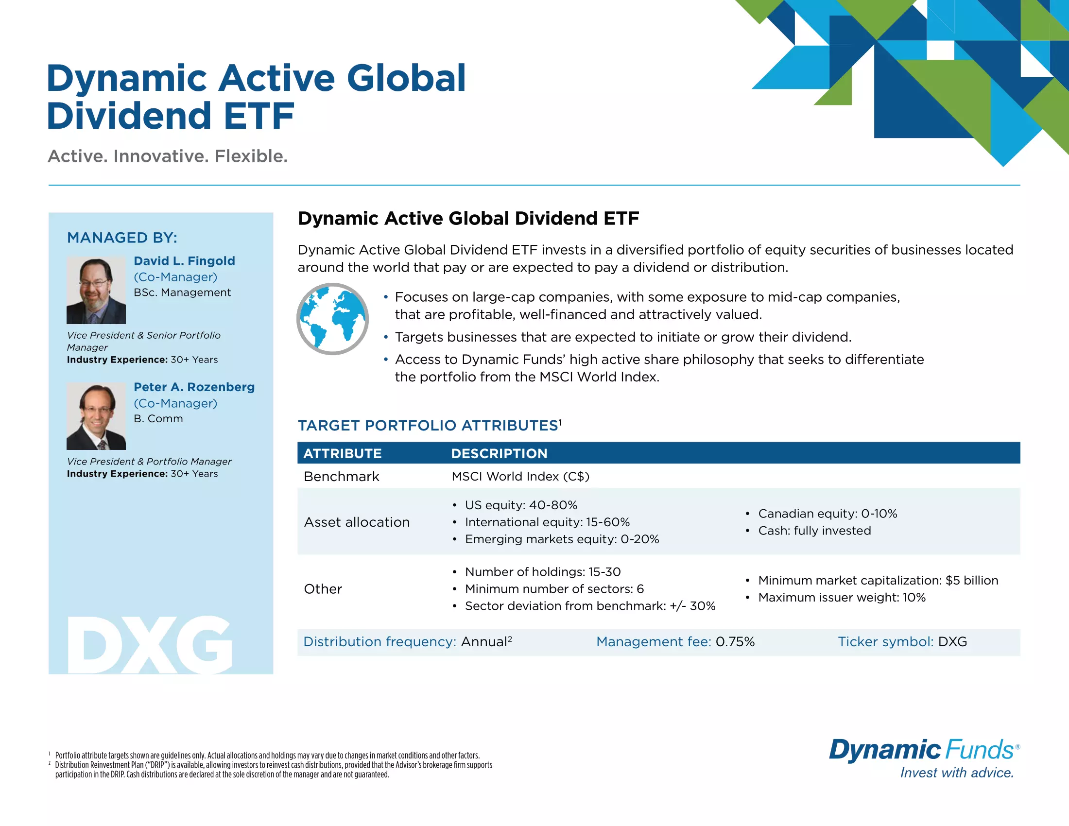 DXG: Dynamic Active Global Dividend ETF