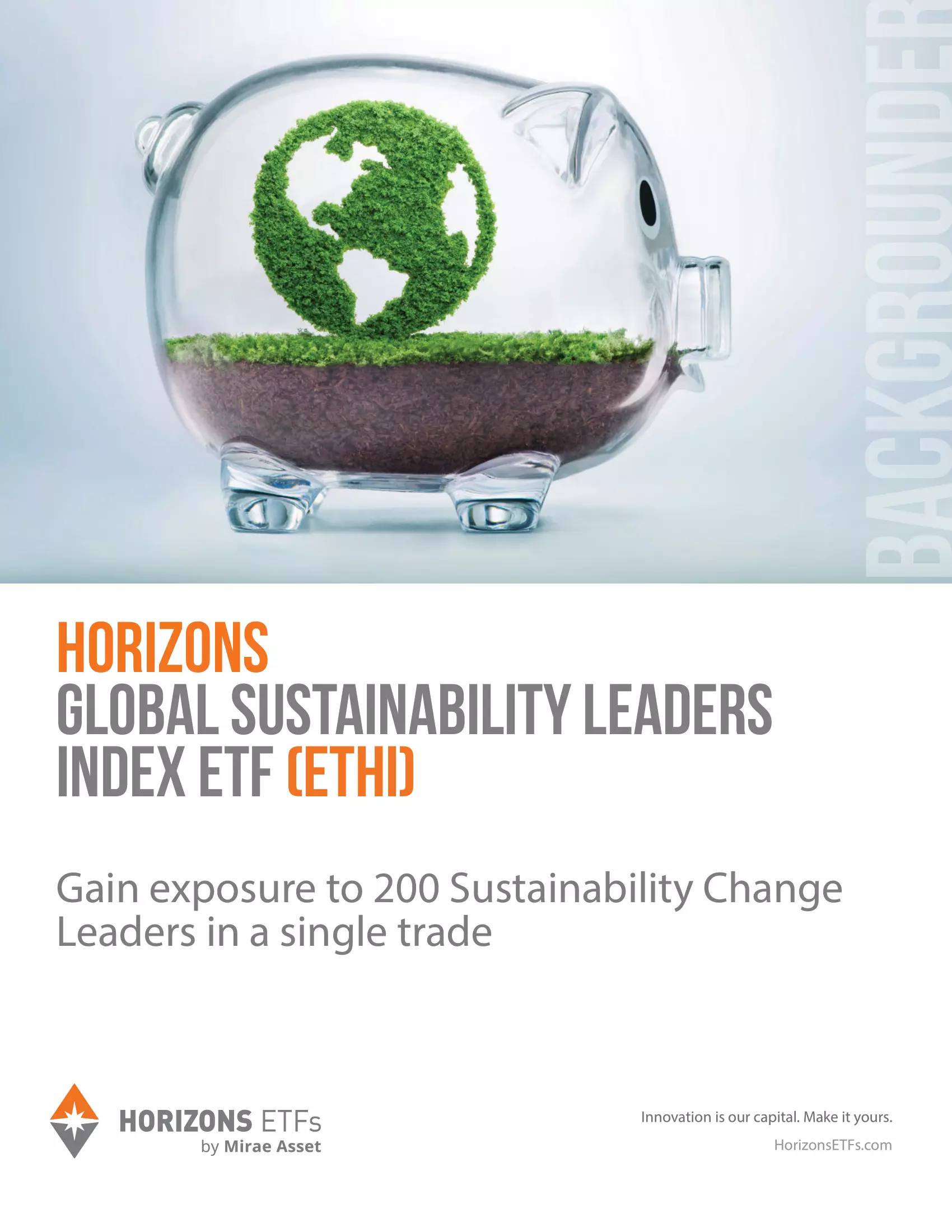 ETHI: Horizons Global Sustainability Leaders Index ETF