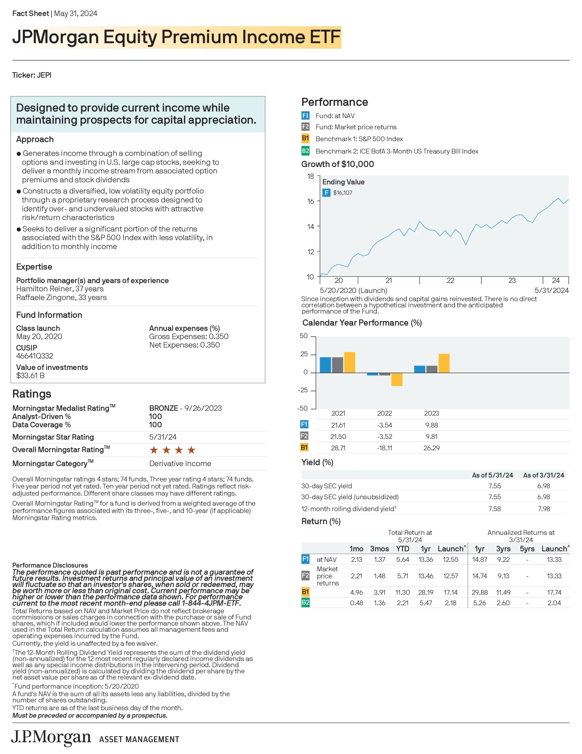 JEPI: JPMorgan Equity Premium Income ETF