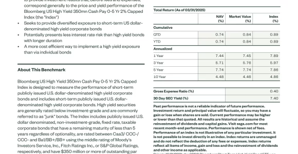 SJNK: SPDR Bloomberg Short Term High Yield Bond ETF